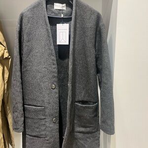 Men's Charcoal Button-Up Jacket